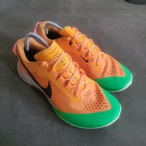Nike Air Zoom Terra Kiger 6 Orange Black Green Trail Run CJ0219-800 - Men's 10